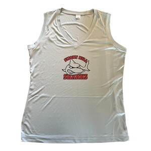 Ladies Smoky Hill Sharks Sleeveless  V-Neck Tee