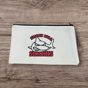 Smoky Hill Sharks Multi-Purpose Canvas Pouch Bag with Zipper