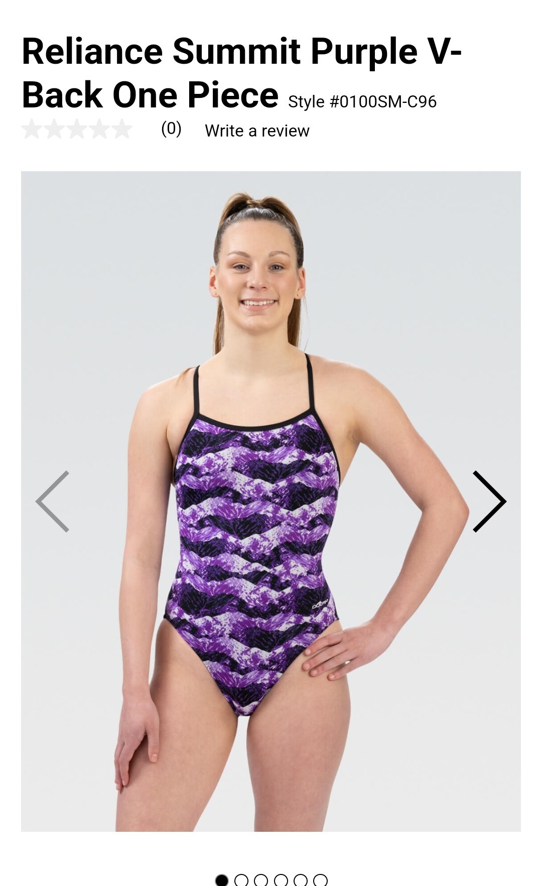 Girls Dolphin Reliance Summit Purple V-Back