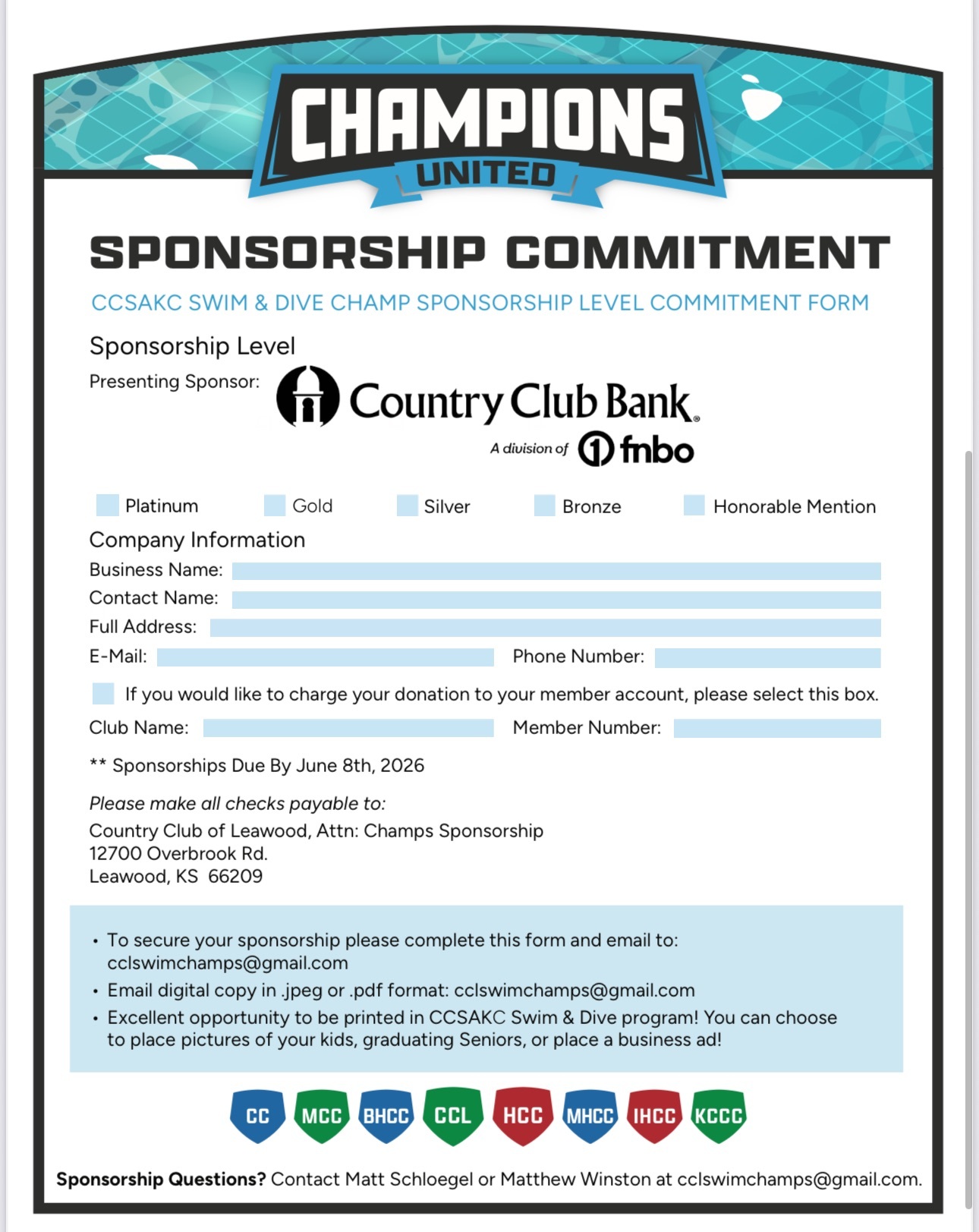 Sponsorship Opportunities!