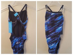 2026 Practice Suit - Speedo Performance Race II Female Practice Suit Blue/Purple
