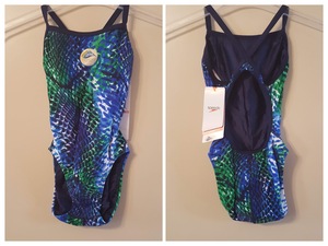 2026 Practice Suit - Speedo XtraLife Female Practice Suit Blue/Green