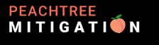 Peachtree Mitigation logo with a peach for an O in Mitigation