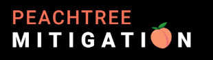 Peachtree Mitigation logo with a peach for an O in Mitigation
