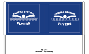 Car flags set of 2