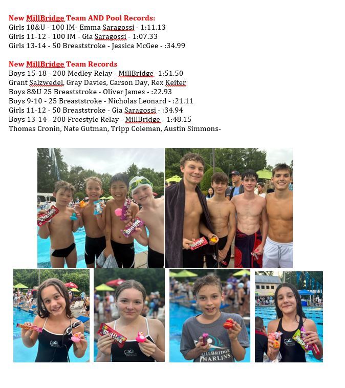 Congratulations to our Record Breakers from June 5th
