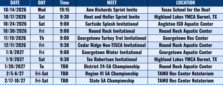 Full Schedule