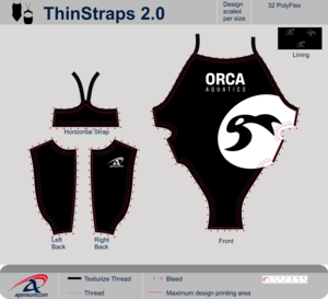 Women's Team Suit (PolyFlex Thin Strap)