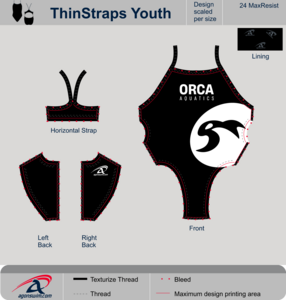 Women's Youth Team Suit (MaxResist Thin Strap)