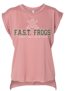 2026 Women’s Flowy Rolled Cuffs Muscle Tee - Geo - Pink