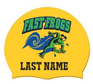 2019 FAST Frogs Personalized with LAST Name on Silicone Swim Cap (Qty: 2)