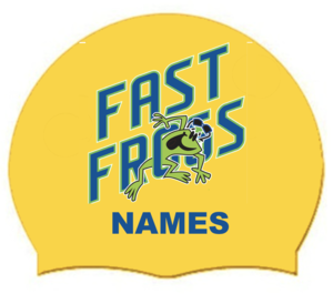 2021 FAST Frogs Personalized with LAST Name on Silicone Swim Cap (Qty: 2)