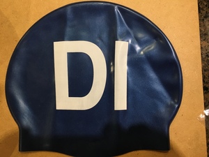 DI Navy Silicon Swim Cap