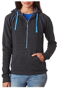 Ladies 1/4 Zip Hoodie w/embroidered Logo