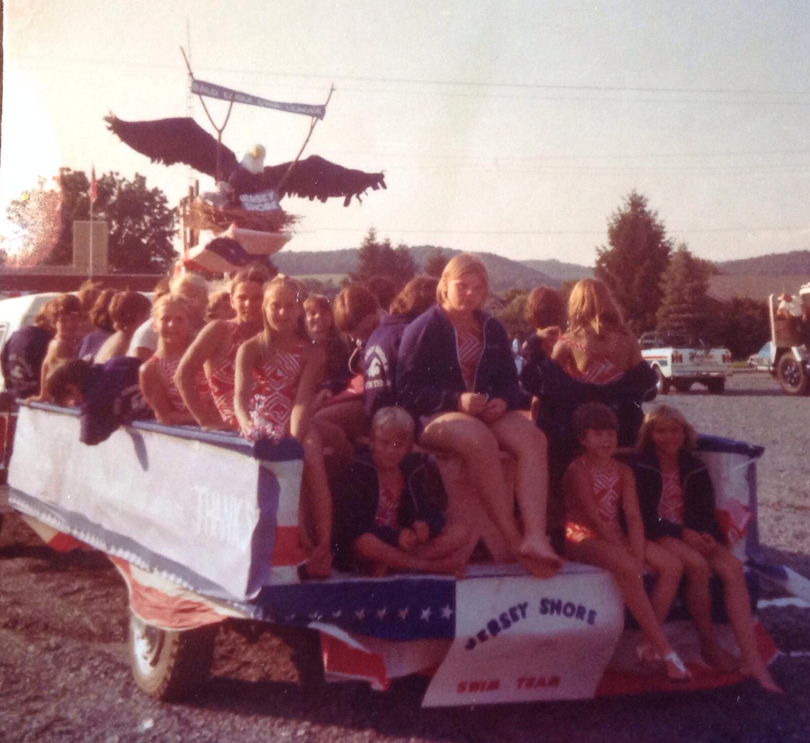 Team float for the Town Meeting Parade