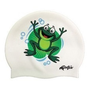 Child Sized Fun Frog Silicone Swim Cap