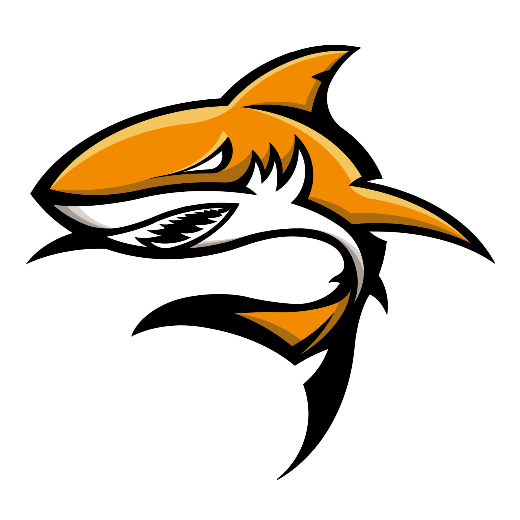 Orange Hunt Swim Team Shark