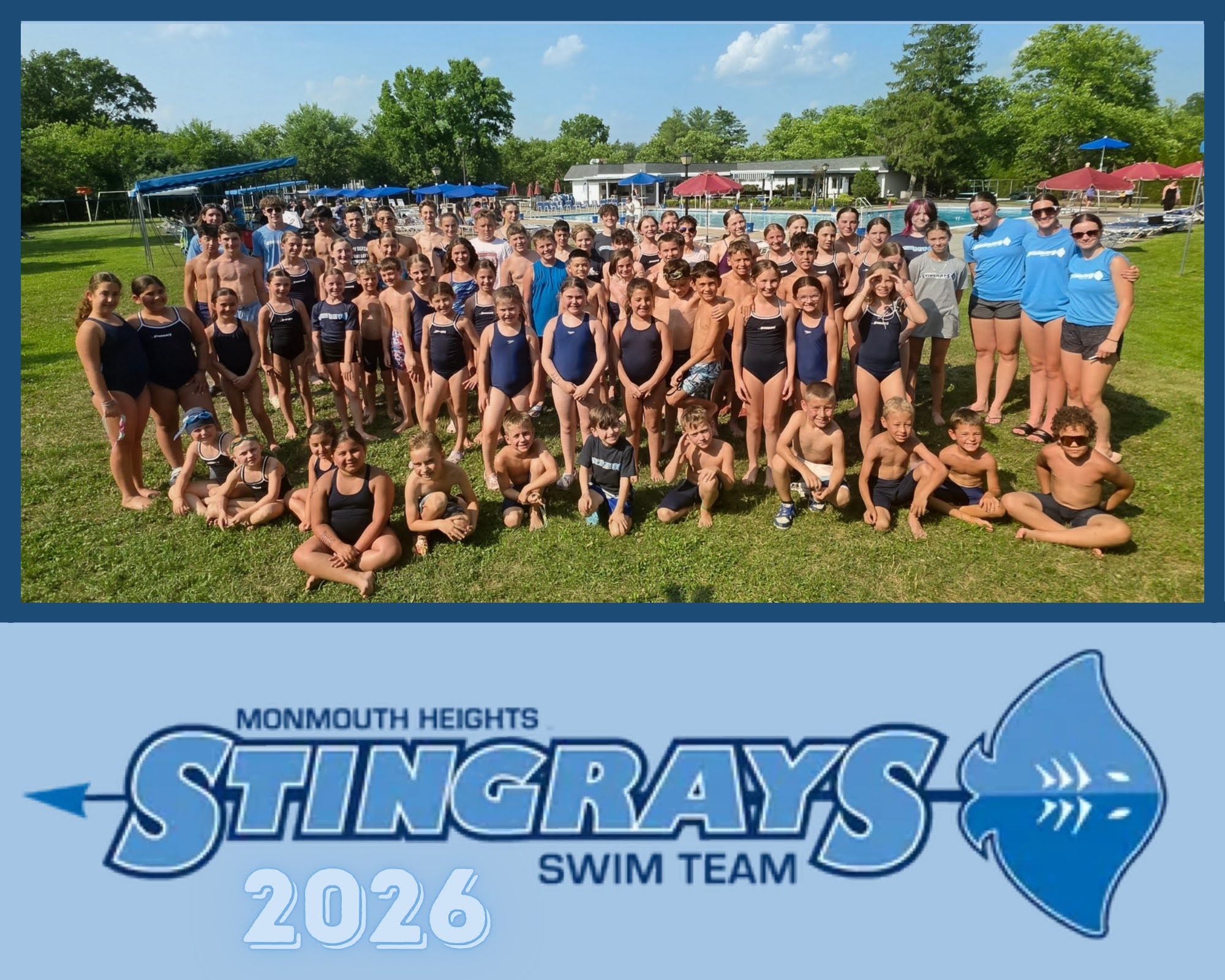 Photo of the Stingrays Swim Team from 2022