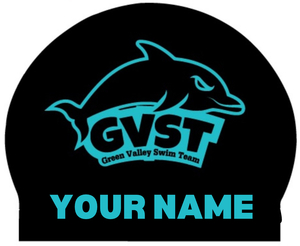 Two Silicone Swim Caps w Logo & Name (2026)