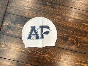 Silicone Cap - White w/Dark Blue Logo