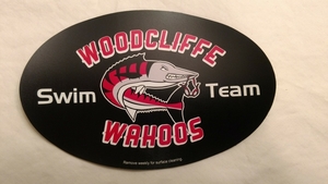Black Wahoos Car Magnet