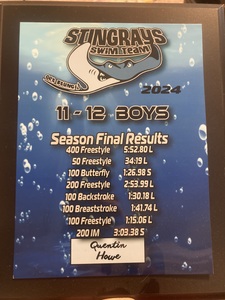 Stingray Swimmer Plaque