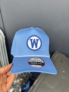 Snap Back Hat- Baby Blue "W"