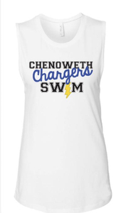 "SWIM" Chenoweth Team Tank- White
