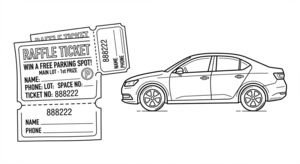 Parking Spot Raffle Ticket