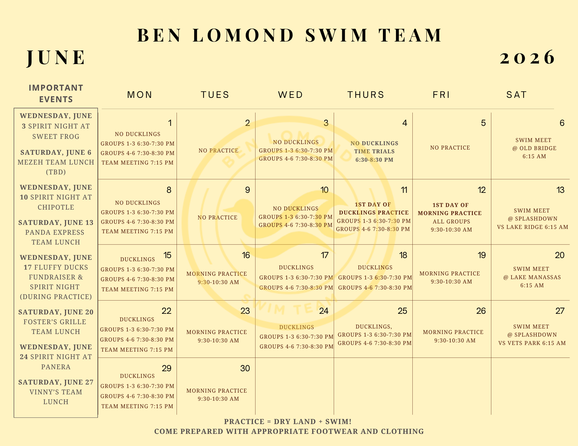 June 2026 Calendar