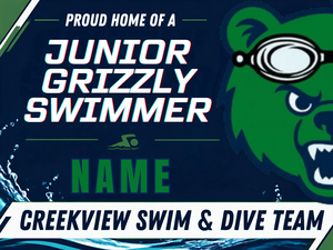 2026 Swim Team Yard Sign -- JR Grizzlies