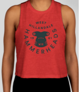 Ladies Cropped Racerback Tank