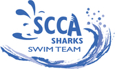 SCCA Sharks Swim Team Logo